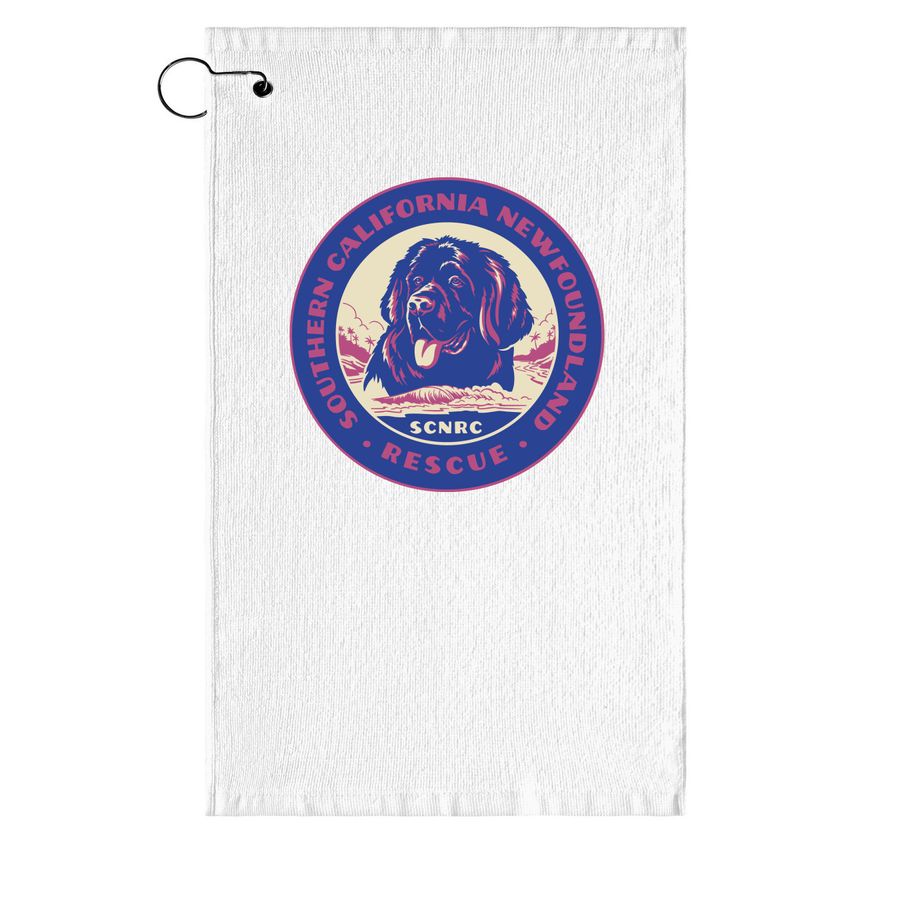 Newfie Drool Towel, a White Golf Towel
