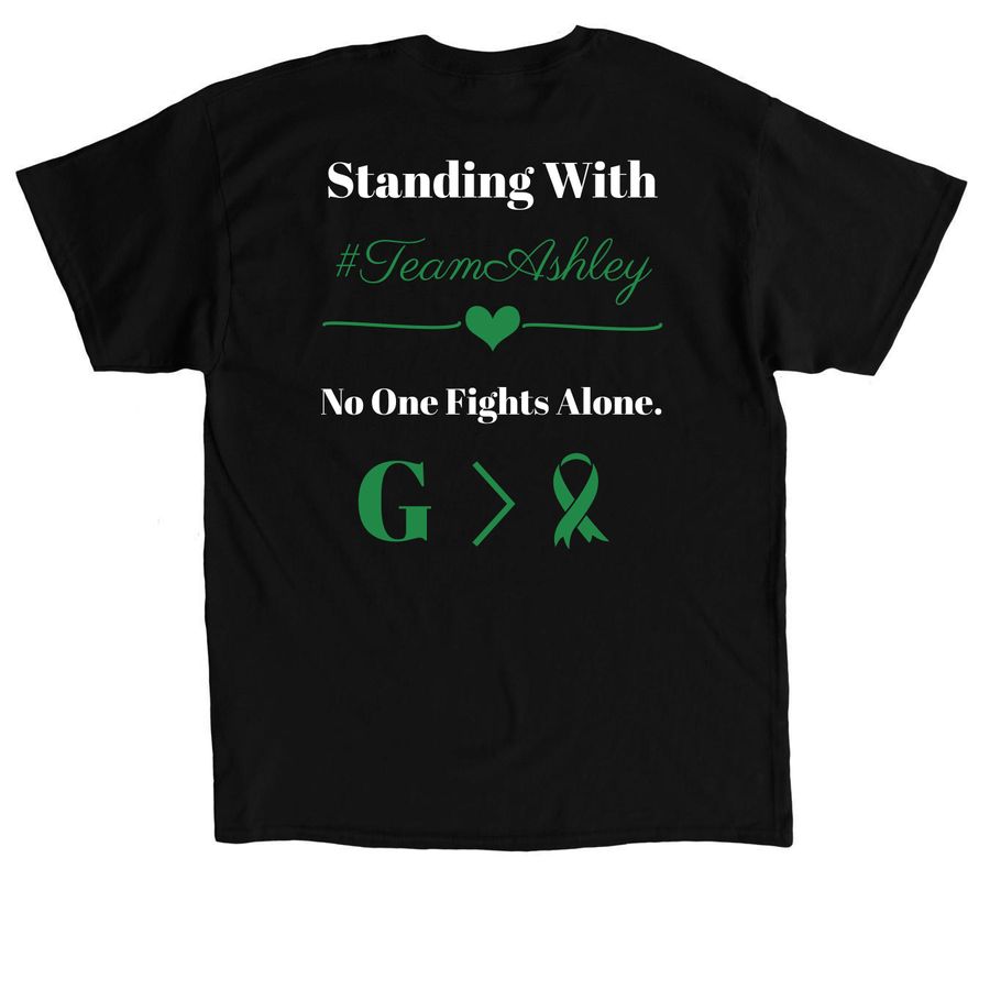 Fighting Stage 2 Adrenal Cancer&nbsp;, a Black Classic Unisex Tee (back-view)