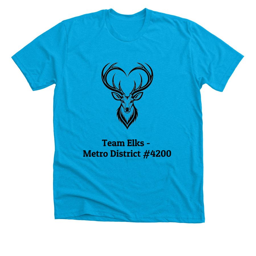 Team Elks - Metro District #4200 AFSP Walk&nbsp;, a Neon Blue Premium Unisex Tee