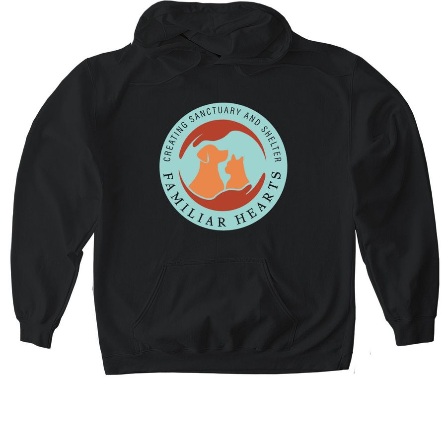 Familiar Hearts Shirts, a Black Gildan Softstyle Pullover Hoodie