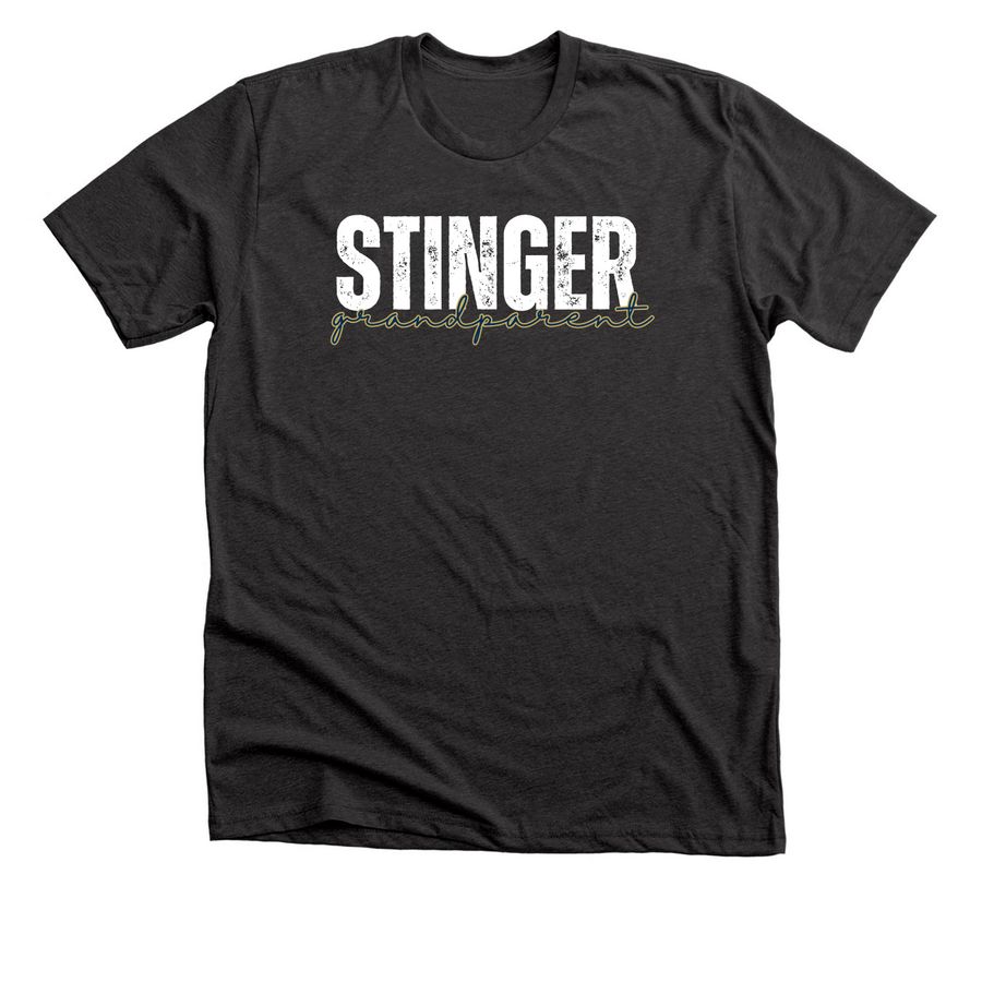 Stinger Grandparent 2, a Dark Grey Heather Premium Unisex Tee