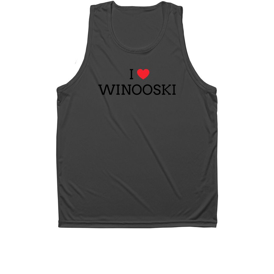 i heart winooski., a Iron Grey Unisex Performance Tank