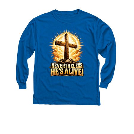JESUS LIVES!, a Royal Youth Long Sleeve Tee