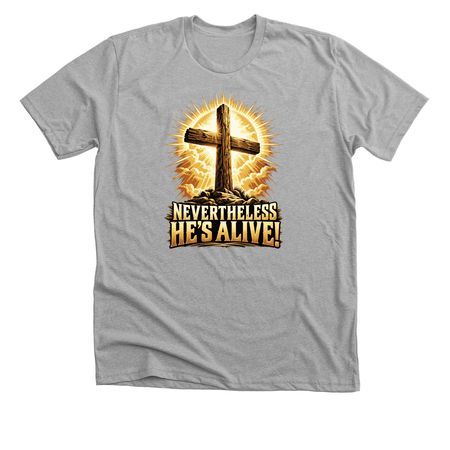 JESUS LIVES!, a Athletic Heather Premium Unisex Tee