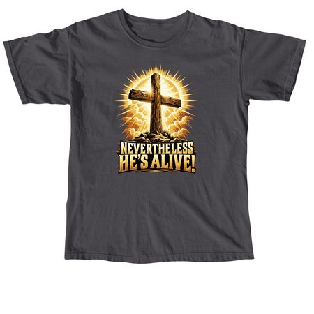 JESUS LIVES!, a Graphite Comfort Colors Unisex Tee