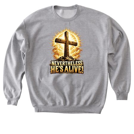 JESUS LIVES!, a Sport Grey Softstyle Crewneck Sweatshirt