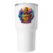 Coffee with Kiki logo Tumbler, a White Insulated Tumbler
