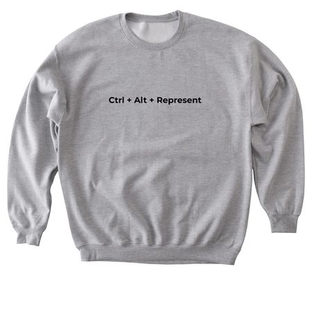 Ctrl + Alt + Represent, a Sport Grey Softstyle Crewneck Sweatshirt