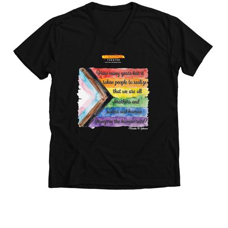 Powerstories Pride Tee, a Solid Black Blend Premium V-Neck Tee