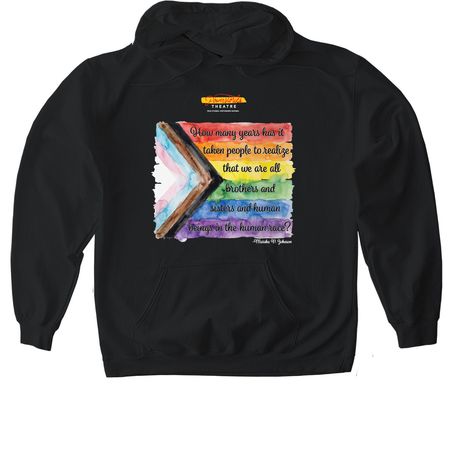 Powerstories Pride Tee, a Black Gildan Softstyle Pullover Hoodie