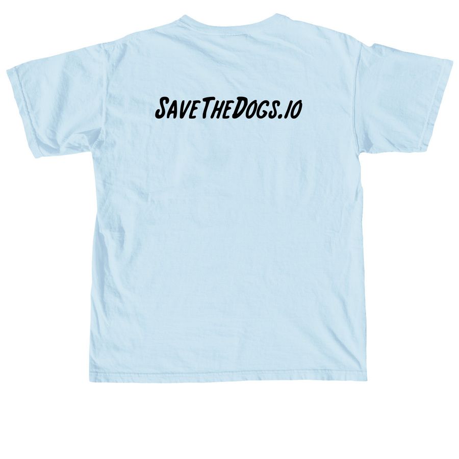 Save All The Beagles, a Chambray Comfort Colors Unisex Tee (back-view)