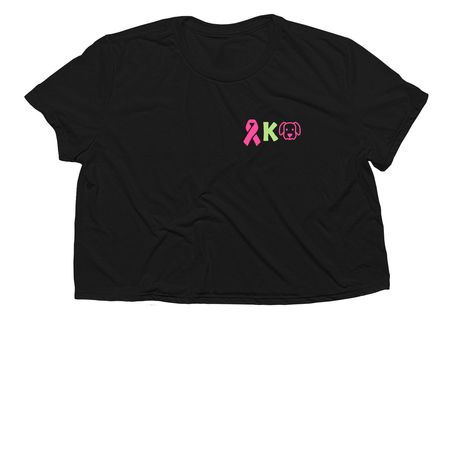 Team K-Dog Merchandise&nbsp;, a Black Women?s Flowy Cropped Tee
