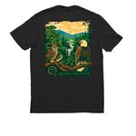 Quinn Wildlife Sanctuary, a Space Black Allmade Eco Triblend Unisex Tee (back-view)