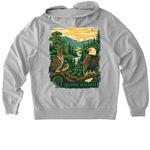 Quinn Wildlife Sanctuary, a Granite Grey Heather Allmade Organic French Terry Zip Up Hoodie (back-view)