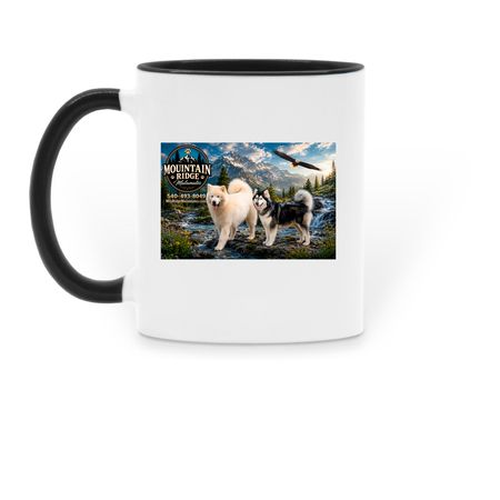 Layla and Blizzard&nbsp;, a Black Two-Tone Ceramic Mug (back-view)