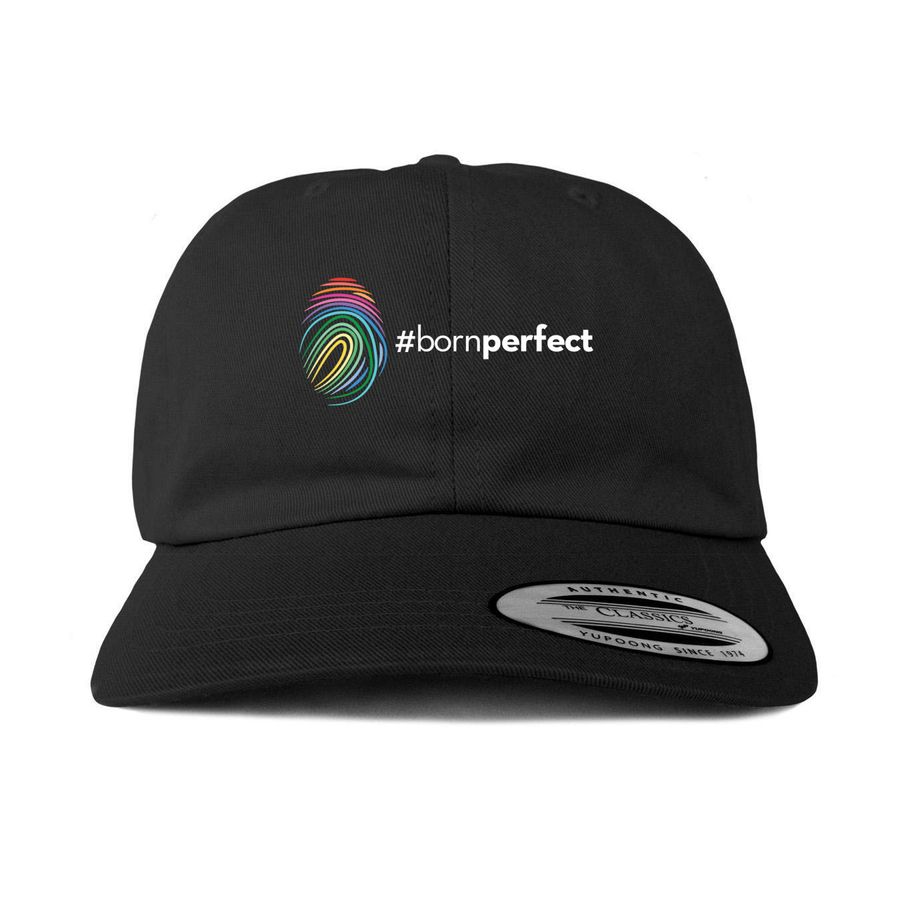 #BornPerfect Baseball Cap, a Black Printed Classic Baseball Cap