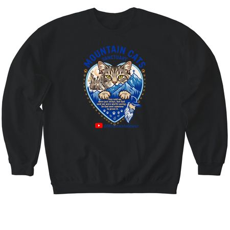 They are not just strays, a Black Softstyle Crewneck Sweatshirt