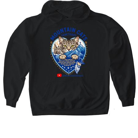 They are not just strays, a Black Gildan Softstyle Pullover Hoodie