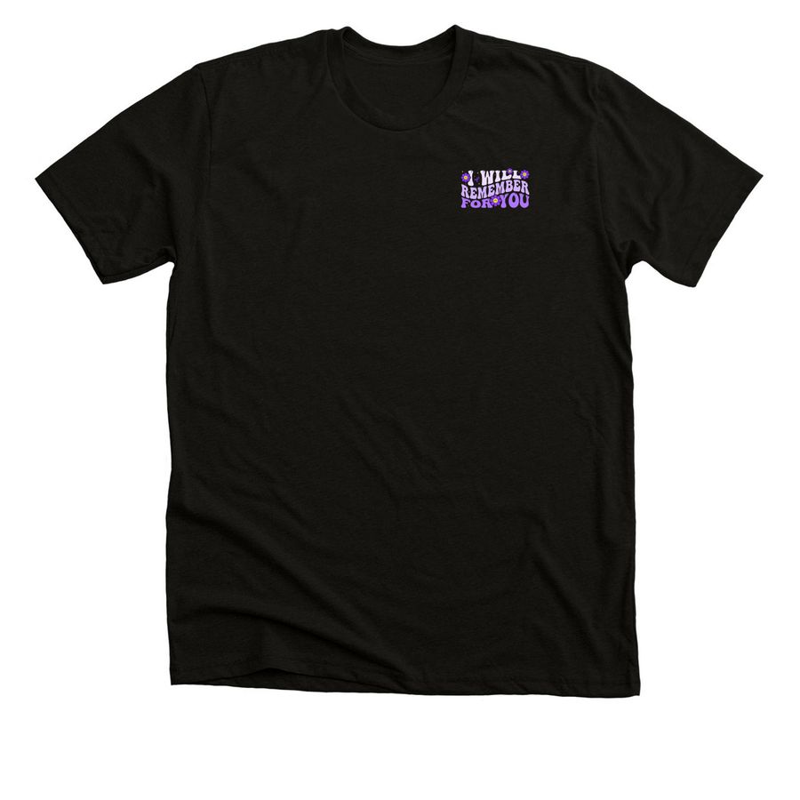 2026 Alzheimer's Walk Shirt, a Solid Black Blend Premium Unisex Tee