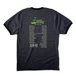 Disaster! Show Shirts, a Dark Heather Grey/ Jet Black Cotton Ringer Tee (back-view)