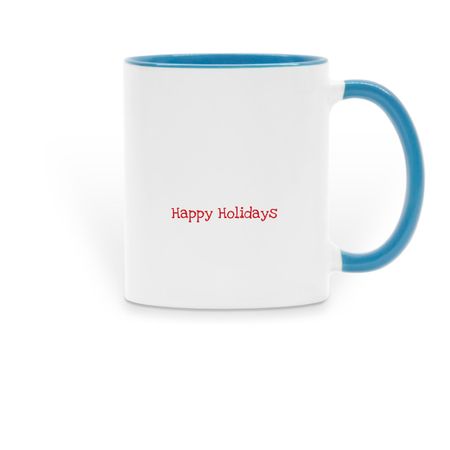 Christmas mugs, a Light Blue Two-Tone Ceramic Mug