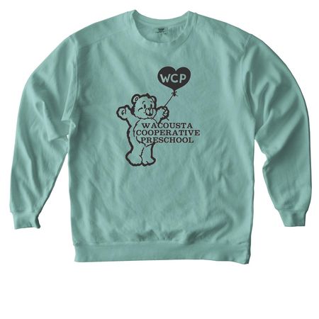 Adult Throwback Wacousta Co-op Tee, a Seafoam Comfort Colors Crewneck Sweatshirt