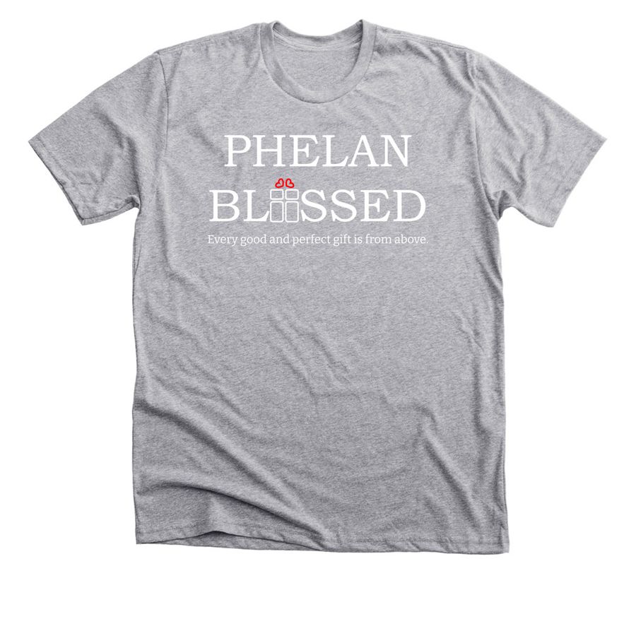 Phelan Blessed Campaign: May 2023, a Athletic Heather Premium Unisex Tee