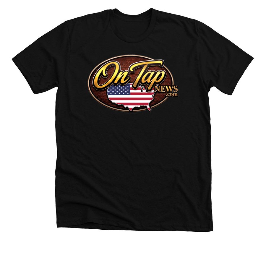 ON TAP NEWS Premium Unisex Tee, a Solid Black Blend Premium Unisex Tee