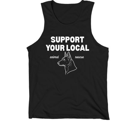 Support Animal Rescue, a Black Premium Cotton Tank