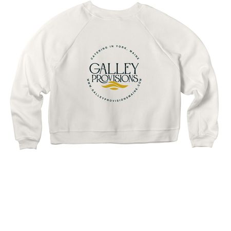 Women's Cropped Crewneck, a Vintage White Women's Premium Cropped Raglan Sweatshirt (back-view)