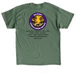On-Point Mobile Marine/CureGRIN Foundation, a Military Green Classic Unisex Tee (back-view)