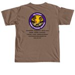 On-Point Mobile Marine/CureGRIN Foundation, a Espresso Comfort Colors Unisex Tee (back-view)