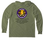 On-Point Mobile Marine/CureGRIN Foundation, a Olive You Green Allmade Eco Triblend Hoodie Tee (back-view)
