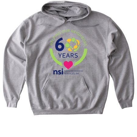 NSI 60th Anniversary Shirt, a Sport Grey Gildan Softstyle Pullover Hoodie