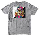 Not here to please, a Smoke Comfort Colors Colorblast Tee (back-view)