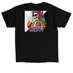 Not here to please, a Black Classic Unisex Tee (back-view)
