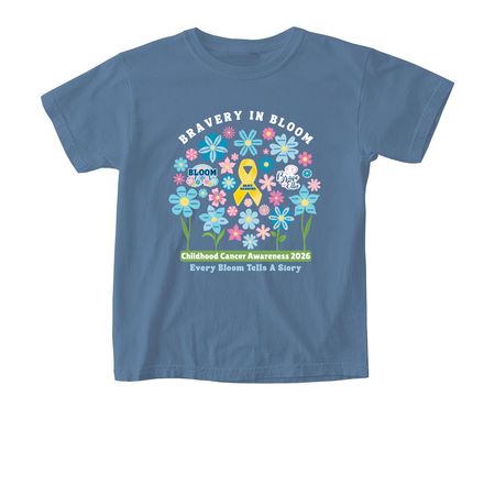 2026 BLE Childhood Cancer Awareness, a Blue Jean Comfort Colors Youth Tee