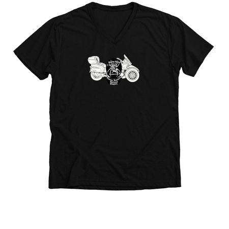 LENC Spyder, a Solid Black Blend Premium V-Neck Tee