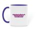 Logo Mugs, a Dark Blue Two-Tone Ceramic Mug (back-view)