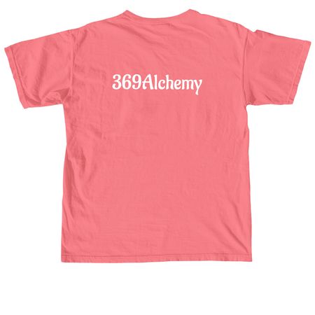 REAL IS RARE, a Watermelon Comfort Colors Unisex Tee (back-view)