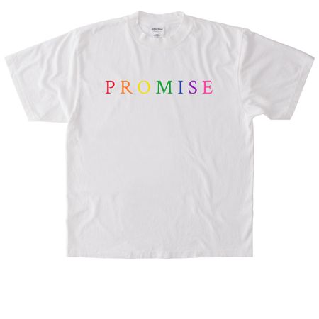 Promise, a White Heavyweight Garment Dye Tee