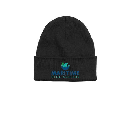 THE WINTER HAT!, a Black Printed Base Camp Beanie