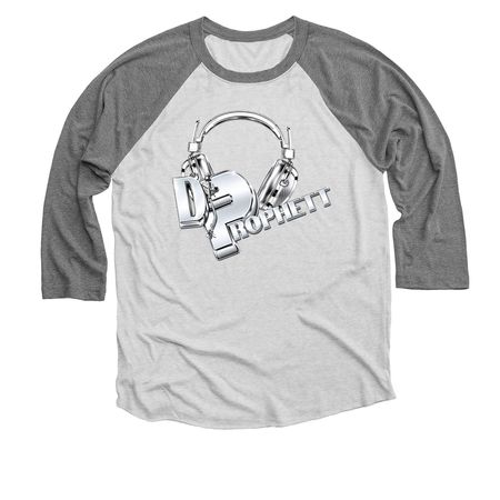 DJProphett 1, a Premium Heather and Heather White 3/4 Sleeve Baseball Tee
