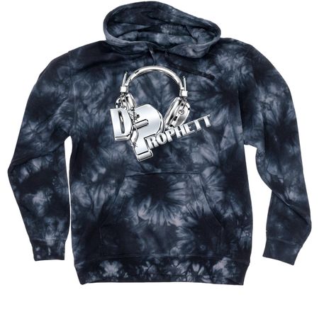 DJProphett 1, a Black Tie Dyed Pullover Hoodie