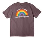PURRRIDE, a Purple Storm Unisex Heavyweight Tee (back-view)