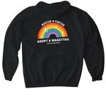 PURRRIDE, a Black Gildan Softstyle Pullover Hoodie (back-view)