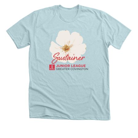 Dogwood Days-Sustainer, a Heather Ice Blue Premium Unisex Tee
