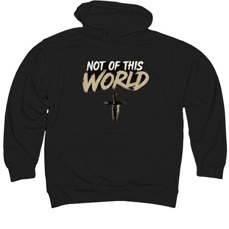 Not Of This World, a Black Midweight Pullover Hoodie