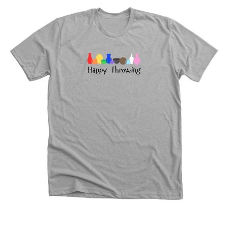 Happy Throwing: Light, a Athletic Heather Premium Unisex Tee