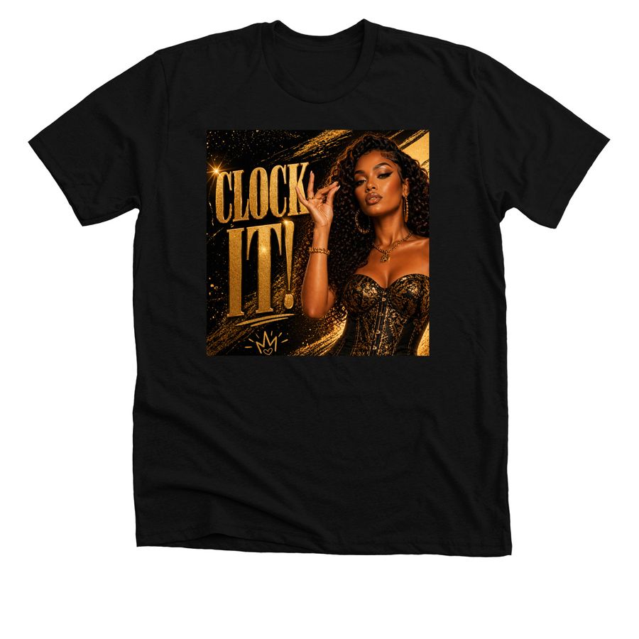 Clock It, a Solid Black Blend Premium Unisex Tee
